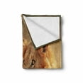 thumbnail image 2 of Wildlife Soft Flannel Fleece Blanket, Big Male Lion Leo Laying Resting in Dense Grass Field Dangerous Carnivore Predator, Cozy Plush for Indoor and Outdoor Use, 70" x 90", Multicolor, by Ambesonne, 2 of 6