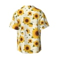 thumbnail image 6 of Daiia European-style Pattern Sunflower A Men's Linen Shirts Short Sleeve Casual Shirts Button Down Shirt for Men Beach Summer Wedding Shirt-XX-Large, 6 of 6