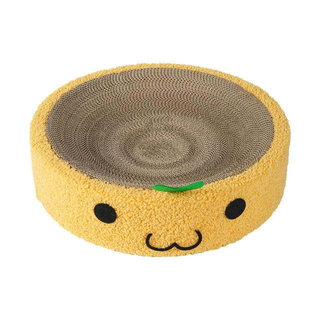 Lit à Gratter pour Chat, Lits pour Chat, Papier Ondulé, Tapis à Gratter pour Chat, Jaune