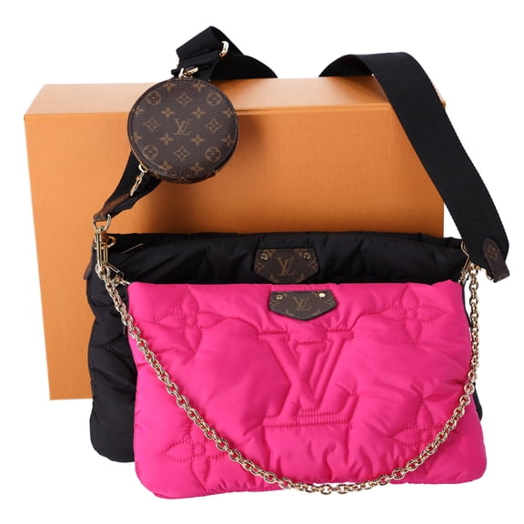 Pre-Owned Louis Vuitton Giant Monogram Multi Maxi Pochette Accessoires Pillow Black Pink