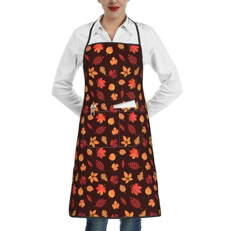

Sikiie fall Maple leaf Aprons for Kitchen Cooking Aprons Chef Apron for Men Women Chef