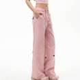 thumbnail image 3 of Byworldtasic Wide Leg Sweatpants for Women High Waisted Baggy Joggers Cargo Pants with Pockets, 3 of 4