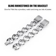 thumbnail image 2 of ZOUSSIQI Stainless Steel Replacement Bracelet Strap with Rhinestone for Fitbit Alta Silver&White EL225#75221, 2 of 9