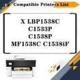thumbnail image 2 of Compatible for T10 T10L Toner Cartridges Replacement for Canon X LBP1538C C1533P C1538P MF1538C C1538iF Printers, High Yield 13,000 Pages, 2 of 7