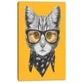thumbnail image 2 of Funny Cat with Glasses and Scarf - Animal Canvas Art Print, 2 of 3