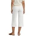 thumbnail image 4 of LMLYSoH Womens Wide Leg Capris Casual Fold Over Waist Stylish Solid Color Mid Rise Cropped Pants, 4 of 5