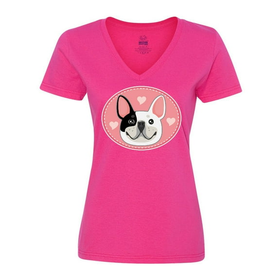 Inktastic French Bulldog Dog Women's V-Neck T-Shirt