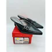 Adrienne Vittadini Footwear Women's Paton Mule Black Kid / Pattern US 6M