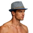 thumbnail image 2 of Noric Men Summer Fedora Hat UPF 50+ UV Protection Wide Brim Straw Sun Hat Casual Beach Cap for Vacation Travel, 2 of 5