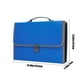 thumbnail image 3 of Bolsa organizadora de archivos de oficina | Carpeta de almacenamiento de plástico de 26 compartimentos | Portadocumentos tamaño carta A4 - Azul Negro | Organizador de asignaturas estudiantiles, 3 of 7