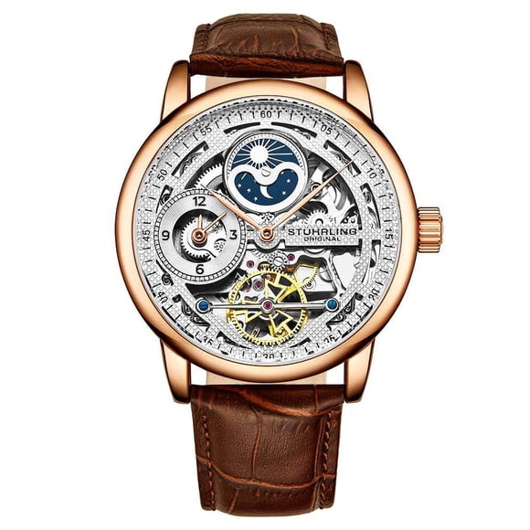 Reloj Stuhrling Hombre Dualtime 3917.3, Automático 43mm