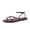 Chocolate, variant on Tory Strappy Flat Sandals for Women, Toe Ring Sandals with Adjustable Buckle Ankle Strap, Wrap Style