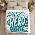 thumbnail image 5 of Nurse Hero Mode Inspirational Stethoscope Motif, Cozy Typography Art Scene, Warm Flannel Blanket for Living Room and Reading Nook, Art Lovers Encouragement Gift, Artistic Home Decor, 5 of 9
