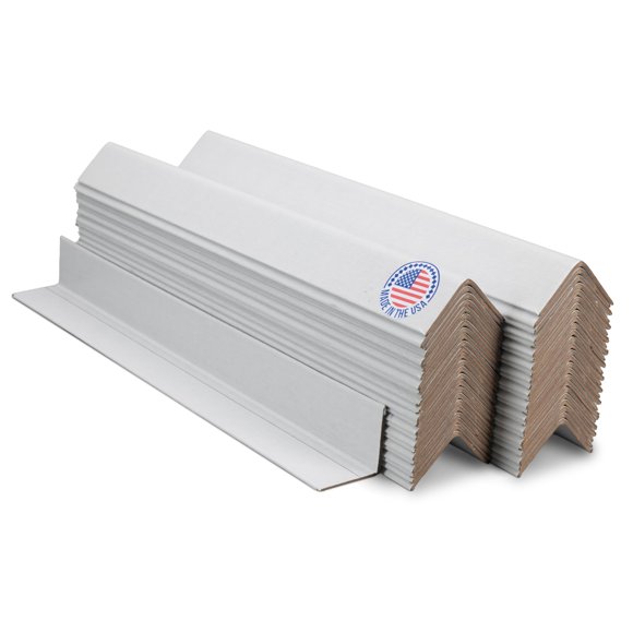 Protector de bordes de cartón IDL, embalaje de 2 x 2 x 46 cm, paquete de 50