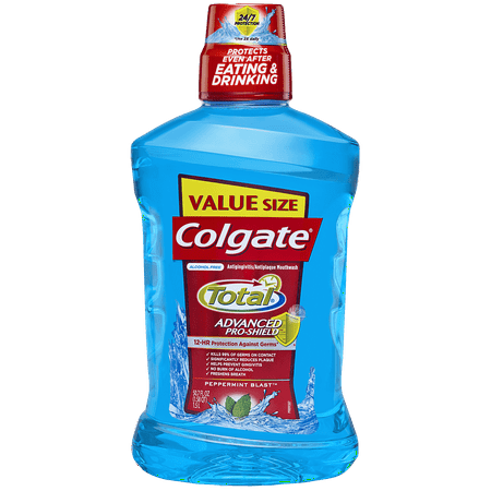 (2 pack) Colgate Total Pro-Shield Mouth Wash Peppermint Blast, 50.7 FL (Best Mouth Rinse For Cavities)