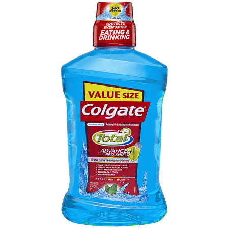 Mouthwash Peppermint Baking Soda - (2 pack) Colgate Total Pro-Shield Mouth Wash Peppermint Blast, 50.7 FL OZ