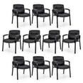 thumbnail image 1 of Gymax Ensemble de 10 Chaises de Salle d'Attente Sans Roues avec Accoudoirs Rembourrés pour Réunion, 1 of 10