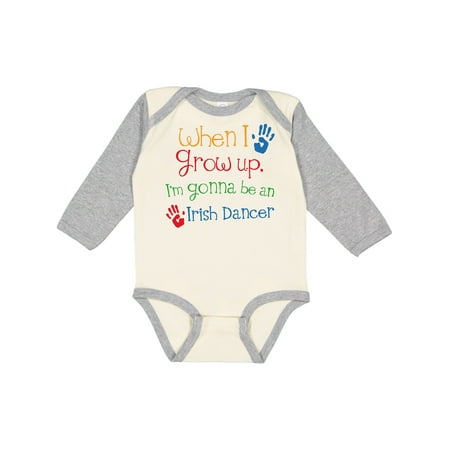 

Inktastic Irish Dancer Future Gift Baby Boy or Baby Girl Long Sleeve Bodysuit