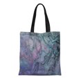 thumbnail image 1 of NUDECOR Toile Sac Cabas Fluide Abstrait Marbré Violet Sarcelle et Noir Zen Tranquille Sac à Main Réutilisable Épaule Épicerie Sacs à Provisions, 1 of 1