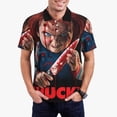 thumbnail image 2 of Lsque Chucky Pattern Golf Shirts for Men Dry Fit Print Moisture Wicking Performance Short Sleeve Polo Shirt-XX-Large, 2 of 7