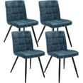 thumbnail image 5 of Duhome Modern Dining Chairs Set of 4, Velvet Upholstered Dining Room Chairs with Metal Legs Side Chairs Kitchen Chairs, Blue, 5 of 9