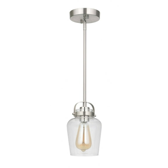 53591-BNK-Craftmade Lighting-Trystan - One Light Mini Pendant in Transitional Style - 5.5 inches wide by 8.65 inches high-Brushed Polished Nickel