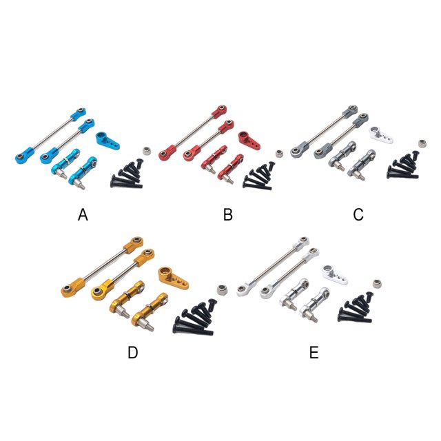 Ruiboury Steering Link Rod Pull Rods Servo Links Linkage 28T Servo Arm For 1/28 Wltoys K969 Pull Rods RC Car Parts Steering Link gold 1Set