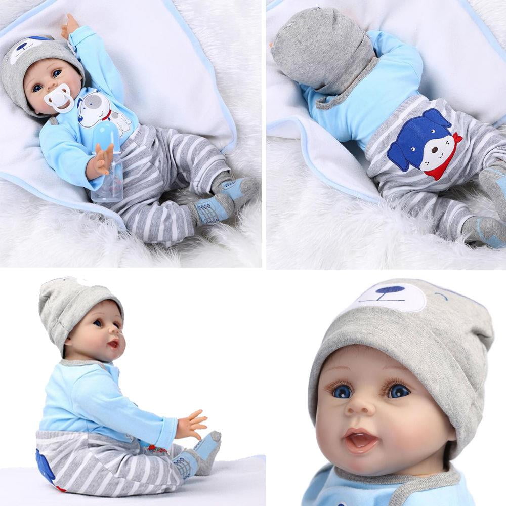 20/" Full Solid Silicone Reborn Baby Dolls Lifelike for Children Birthday Gift