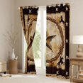 thumbnail image 3 of Manfei Vintage Western Stars Blackout Curtains,Boho Wild Horse Window Curtains Pack of 2 (38x45 Each),Cream Brown, 3 of 6