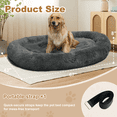 thumbnail image 2 of Large Dog Bed 67x43x8 Inches Dark Gray - Super Soft, Machine Washable & Portable With Handles, Non-Slip Bottom For Safety, 2 of 6