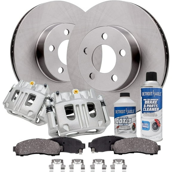 Detroit Axle - 4WD Front Brakes and Rotors Brake Pads Brake Calipers Replacement for Ford Ranger Fits select: 2003-2004,2010-2011 FORD RANGER SUPER CAB