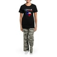 thumbnail image 4 of CafePress - Flag Map With Texas Women's Dark Pajamas - Women's Short Sleeve Print T-Shirt and Pants Dark Cotton Pajama Set, 4 of 7