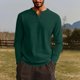 thumbnail image 2 of Camisa de Manga Larga de Ajuste Seco de los Hombres Color Sólido Pullover con Cuello en V para los Hombres, Suelto Ligero Top Transpirable para Deportes, 2 of 6