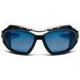 thumbnail image 3 of Ergodyne Skullerz Loki Convertible Safety Sunglasses/Goggle Kit- Black Frame, Blue Mirror Lens, 3 of 4