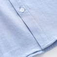 thumbnail image 7 of KYAIGUO Toddler Kids Boys Solid Color Shirt Long Sleeve Button down Tops Baby leisure Shirt Little Boys Lapel Spring Autumn Shirt Clothes 1-6T, 7 of 7
