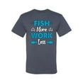 thumbnail image 2 of Wild Bobby, Fish More Work Less Pro Fishermen, Fishing, Men Graphic Tee, Vintage Heather Blue, Large, 2 of 4
