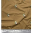 thumbnail image 1 of Soimoi Poly Georgette Fabric Dot,Leaves & Peony Floral Fabric Prints By Yard 42 Inch Wide, 1 of 3
