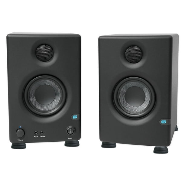 (2) Presonus Eris E3.5 3.5" Powered Studio Monitors Speakers+Isolation Feet Pads