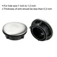 thumbnail image 3 of Uxcell Faucet Hole Covers Metal, Nickel Plated, Plastic 1"-1.2" Hole Size 1.42" x 0.55" Silver 3pcs, 3 of 3