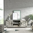 thumbnail image 2 of OKD Farmhouse TV Stand Wood for TVs up to 75", Light Rustic Oak Finish, 2 of 8
