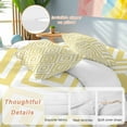 thumbnail image 2 of Modern Yellow 4 Piece Duvet Cover Set Full Size and White Geometric Pattern Soft Bedding Set Comforter Cover, 1 Duvet Cover 1 Flat Sheets and 2 Pillowcases, 2 of 9