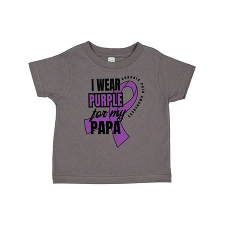

Inktastic Chronic Pain I Wear Purple For My Papa Gift Toddler Boy or Toddler Girl T-Shirt