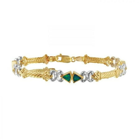 Foreli Ladies Opal 14K Two tone Gold Bracelet