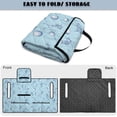 thumbnail image 5 of COEQINE Golf Cart Seat Towel Quilted Protective Cover with Carrying Handle, Universal Fit 51.2x30.3 Inch, 4 Front Pockets, Fits for Most 2 Seats Club Car, Skeleton Golf Pattern Blue, 5 of 8
