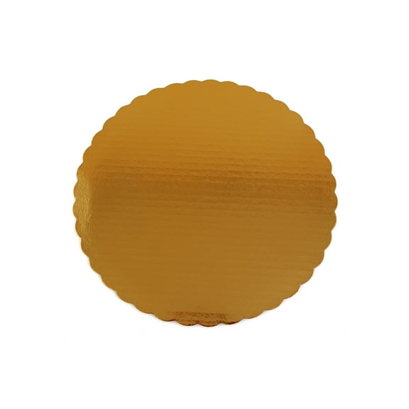 Southern Champion Tray 1630 14" Sturdy Corrugated Double Wall Cake Circle, Greaseproof, Gold Metallic (Case of 50)