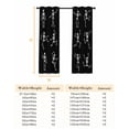 thumbnail image 6 of Fsddascl Halloween Black Blackout Curtains for Bedroom/Living Room, Thermal Insulated Kitchen Curtains, Abstract Dancing Skull Skeletons Grommet Darkening Window Treatment Drapes 52"x72"x2, 6 of 6