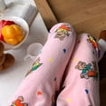 thumbnail image 1 of Pantalones de pijama de franela con dibujos de animales voladores para mujer, pantalones casuales cálidos y gruesos de vellón coral para el hogar para otoño e invierno, 1 of 5