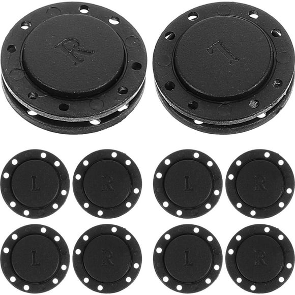 EeaseMX pares de botones magnéticos para abrigos, broches invisibles, cierres a presión, accesorios de costura DIY (negros, diámetro 2,2 cm)