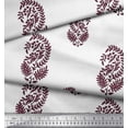thumbnail image 2 of Soimoi Georgette Viscose Fabric Leaves Block Print Sewing Fabric Yard 42 Inch Wide, 2 of 3