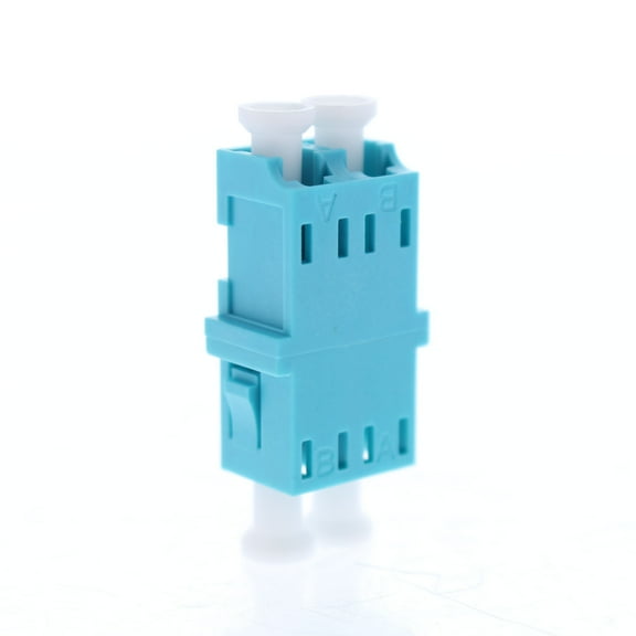 Leviton LC Aqua Duplex Adapter With Zirconia Ceramic Sleeve 5F100-DLA